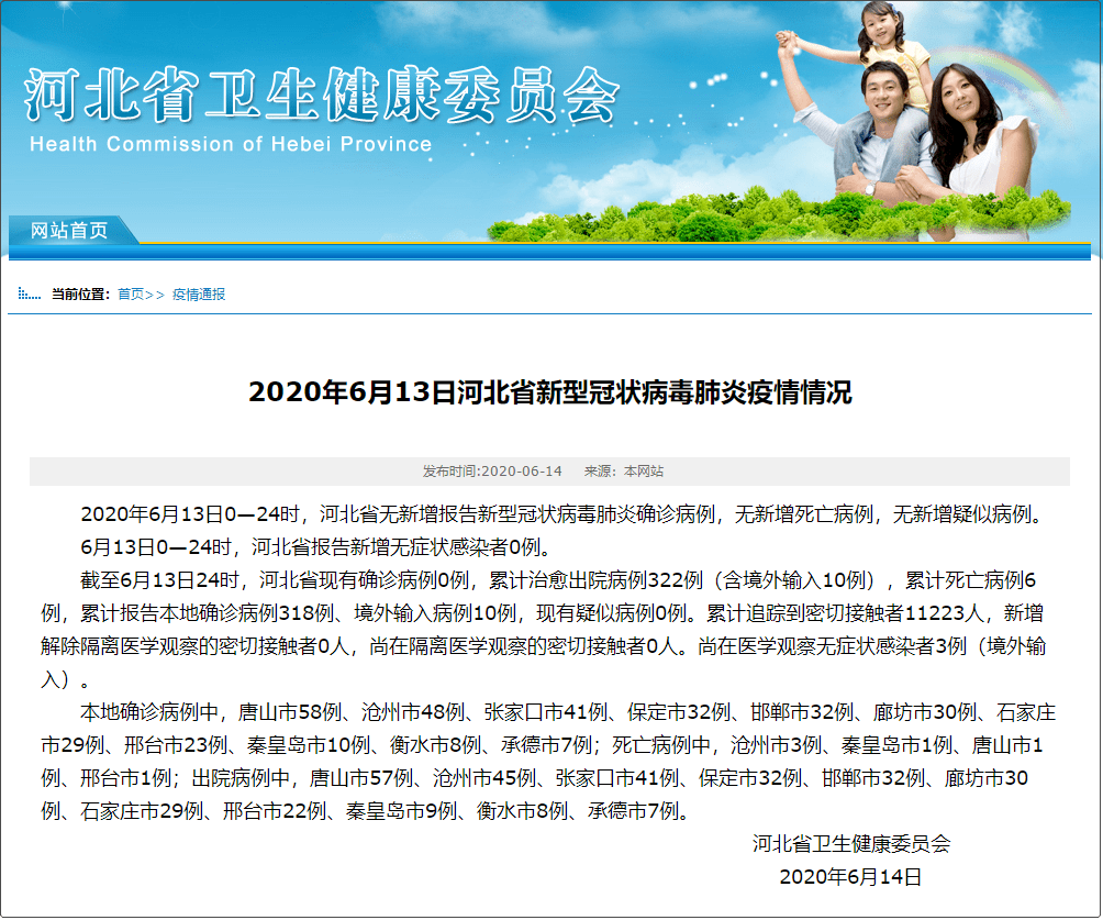 河北省疫情新增通报及时，共克时艰应对战